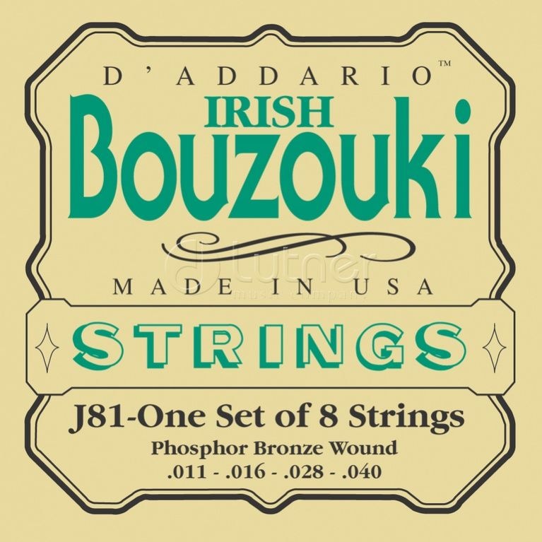 J81 Комплект струн для ирландского бузуки, D'Addario J81 Комплект струн для ирландского бузуки, D'Addario