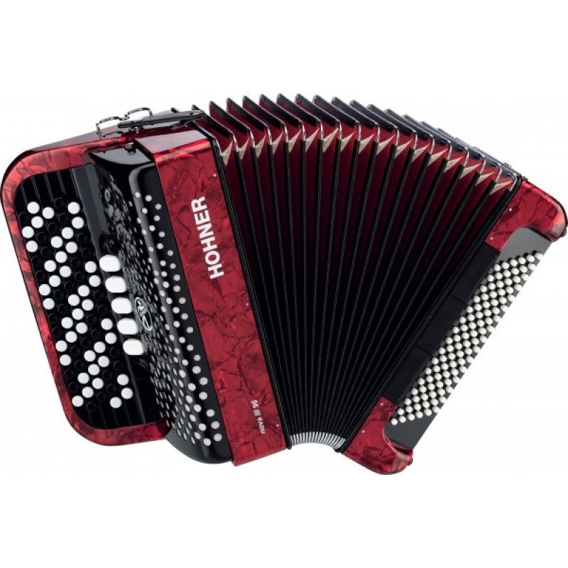 HOHNER Nova III 96 (A4273) red - кнопочный аккордеон 7/8 HOHNER Nova III 96 (A4273) red - кнопочный аккордеон 7/8