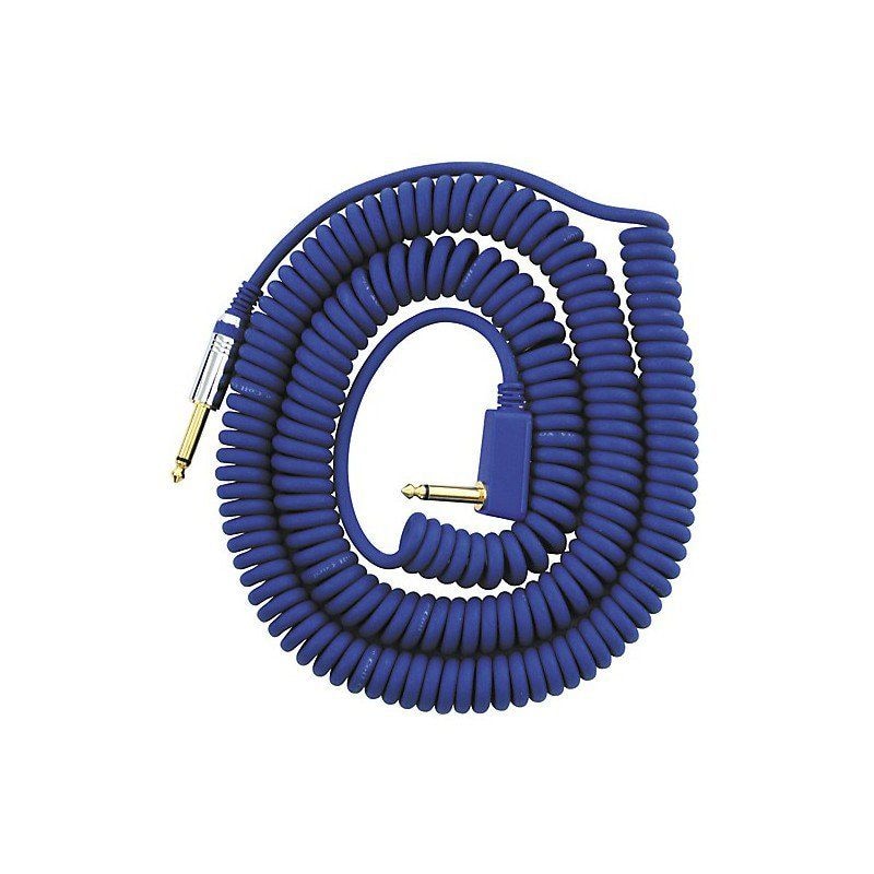 VOX Vintage Coiled Cable VCC-90BL гитарный кабель, синий VOX Vintage Coiled Cable VCC-90BL гитарный кабель, синий