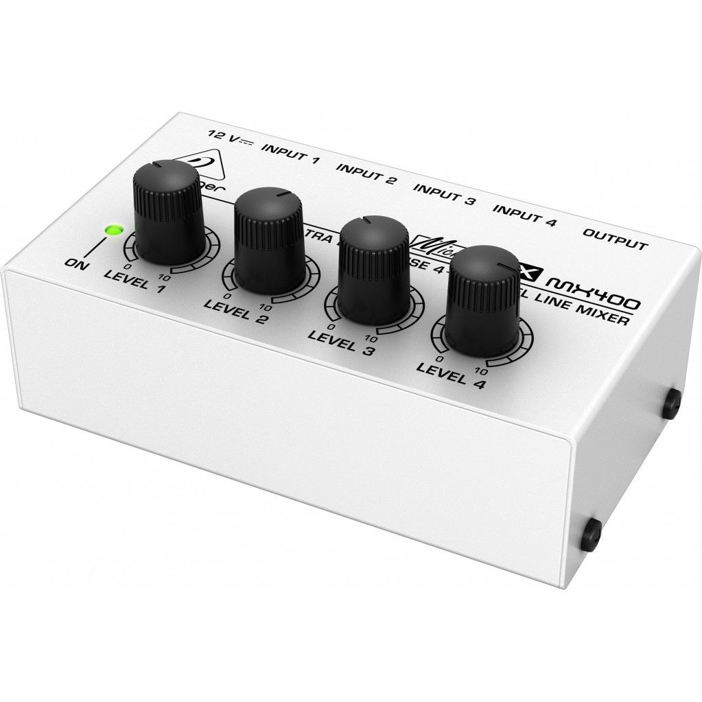Behringer MICROMIX MX400 4-канальный малошумящий линейный микшерный пульт Behringer MICROMIX MX400 4-канальный малошумящий линейный микшерный пульт