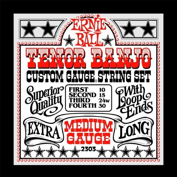 Ernie Ball 2303 струны для 4 струнного тенор банджо Stainless Steel Medium Ernie Ball 2303 струны для 4 струнного тенор банджо Stainless Steel Medium