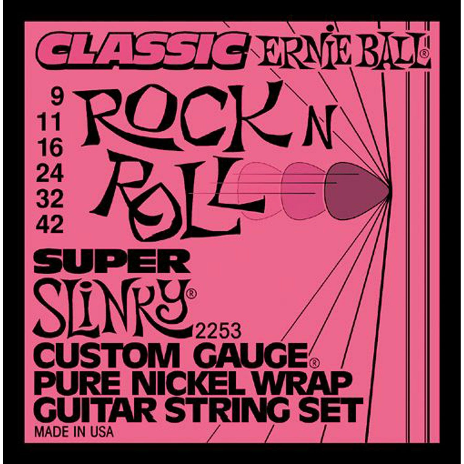 Pure nickel Струны для электрогитары ERNIE BALL 2253 (9-11-16-24w-32-42) Pure nickel Струны для электрогитары ERNIE BALL 2253 (9-11-16-24w-32-42)