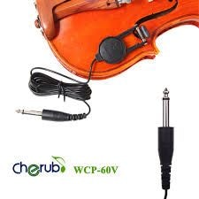 Звукосниматель (пъезодатчик) Cherub WCP-60V для скрипки (прищепка под эф), кабель 3м, джек 6.3мм купить в Москве: цены, доставка, фото
