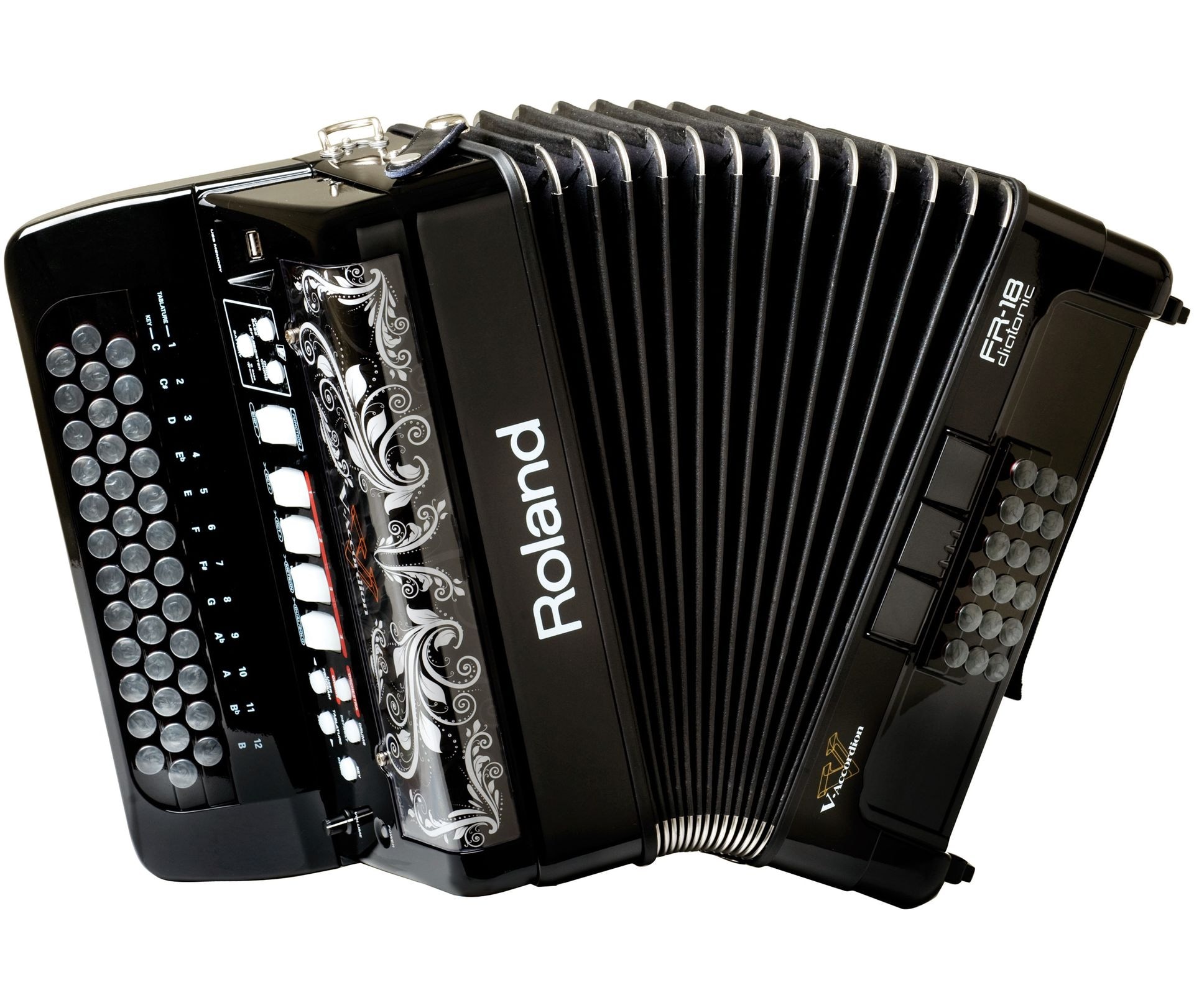 Цифровая гармонь Roland FR-18 Diatonic BK Цифровая гармонь Roland FR-18 Diatonic BK