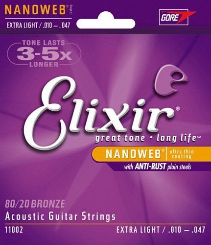 ELIXIR 11002 струны для акустической гитары NanoWeb Extra Light купить в Москве: цены, доставка, фото ELIXIR 11002 струны для акустической гитары NanoWeb Extra Light купить в Москве: цены, доставка, фото