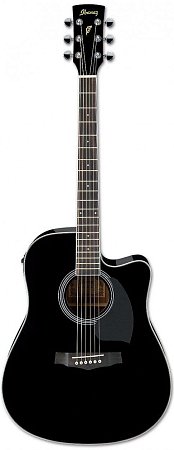 IBANEZ PF15ECE-BK электроакустическая гитара купить в Москве: цены, доставка, фото